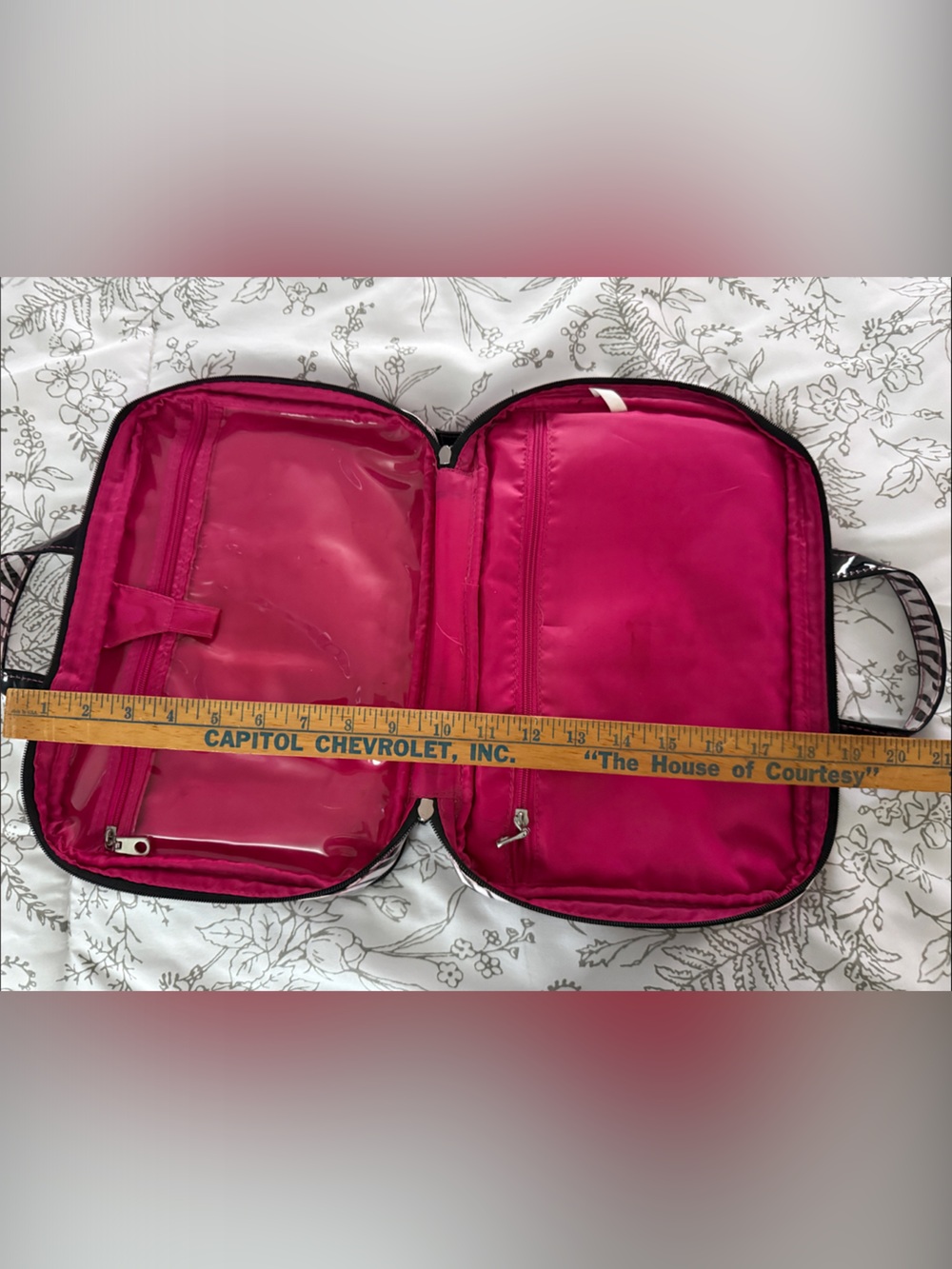 Pink Zebra Print Travel Tote Bag - Women - Picture 9 of 12
